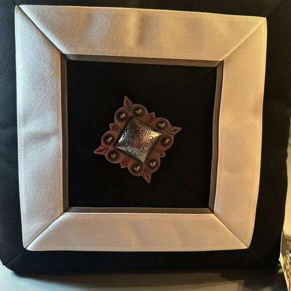 Elaine Smith Decorative Pillow Embellished Diamond Square Outdoor Pet Friendly - Picture 3 of 16